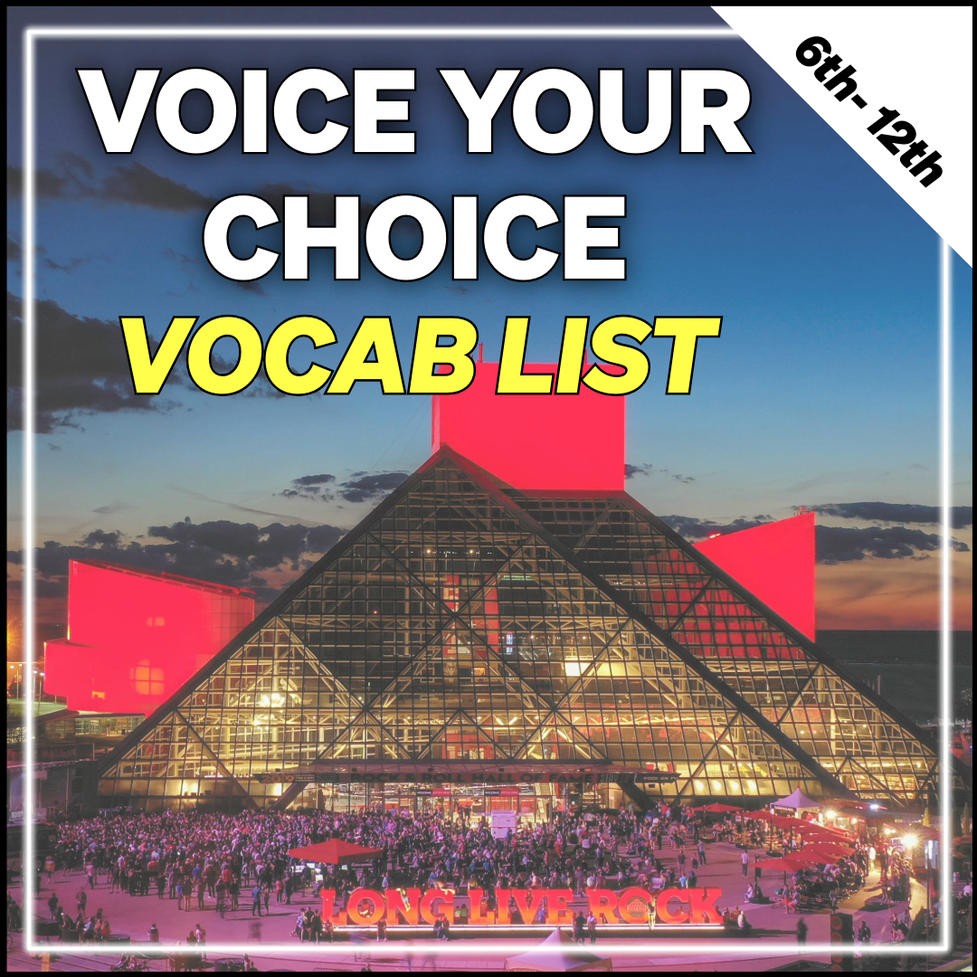 Voice Your Choice Vocab List